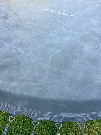 large trampoline with net