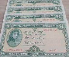 Lavery One Pound Notes