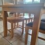 Solid Oak Table & Chairs Image 3