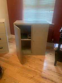 Double door filing cabinet