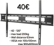 Tv Wall Mount Bracket Flat Fixed  42-120"
