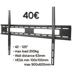 Tv Wall Mount Bracket Flat Fixed  42-120"