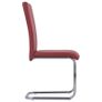 Cantilever Dining Chairs 6 pcs Bordeaux Red Faux Leather Image 4