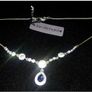 Jon Richard Silver Plater Blue Crystal 3 x Piece Matching Teardrop Boxed Gift Set. NIB Image 4