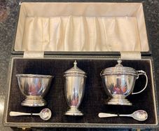 Rare Irish Silver Cruet Set