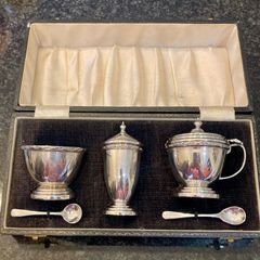 Rare Irish Silver Cruet Set