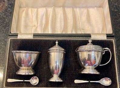 Rare Irish Silver Cruet Set