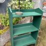 Vintage Green Wood Book Shelf Image 6