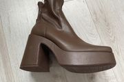 pull and bear Brown High heel Boot