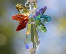Crystal Guardian Angel Rainbow Suncatcher