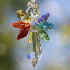 Crystal Guardian Angel Rainbow Suncatcher