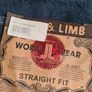 mens jeans life and limb dark wash navy straight fit Size W 52 L 32 RRP 65 Image 3