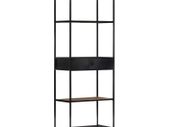 Book Cabinet 60x35x180 cm Rough Mango Wood & Iron
