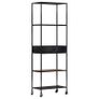 Book Cabinet 60x35x180 cm Rough Mango Wood & Iron Image 2