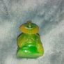 two inch high green Buddha Image 2