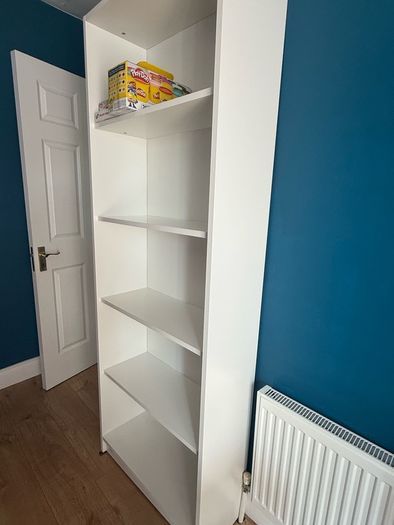 White bookshelf