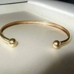 Hallmarked 9ct Gold Unisex Bangle