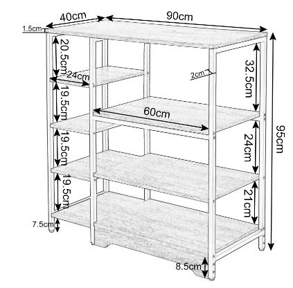 BRAND NEW Multifunctional rack kitchen 90x40x95cm storage