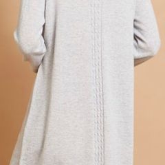 Paul Costelloe Living Grey Darcy Cable Dress Alpaca wool