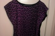 Purple leopard top (size 8)