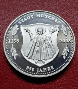 Germany Silver Proof Medal - 850 Years Munich 1158-2008 Munchner Munzschmiede