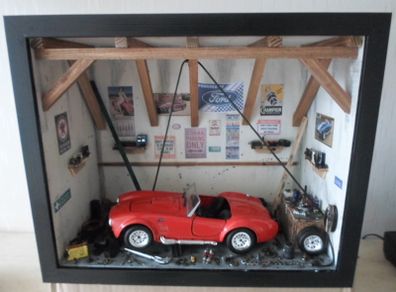 Model Car Garage Ford AC Cobra Red Unique Gift