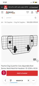 Dog guard for cars - adjustable FREE