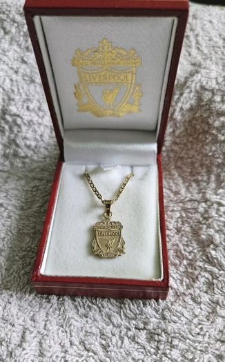 liverpool fc 9ct gold chain and pendant