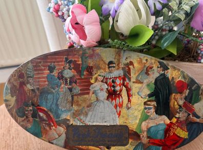 Vintage Peek Freen & Co. Masquerade biscuit tin