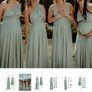 Wedding: 6 sage Green Multiway dress Image 3