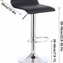 2 x Square Bar Stools PU Leather Swivel Adjustable Counter Stool Office Chair With Footrest Image 3