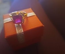 red dress ring