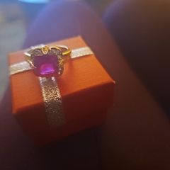 red dress ring
