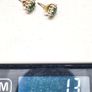 Vintage Natural Peridot On Sterling Silver Earrings Image 8