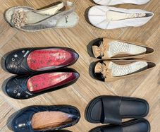 Bundle of ladies summer shoes 5 flats and 1 wedge size 5 and 6