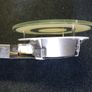 3 white surround with chrome inset and frost glass Down lights 9.5in wide Image 3