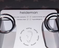 Heideman Steel silver earrings BNWT