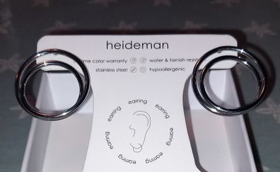 Heideman Steel silver earrings BNWT