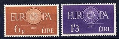 1960 Ireland Europa (CEPT) Commemorative Stamps Mint Never Hinged (MNH)