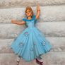 Papo Blue Princess Skating Figure 2016 Figure Skater Ice Skates Crown approx. 10 cm. Used Please see photos Image 2