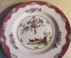 Rare Hanging Side Plate Copeland Spode England Rnning Deer Rin 664845