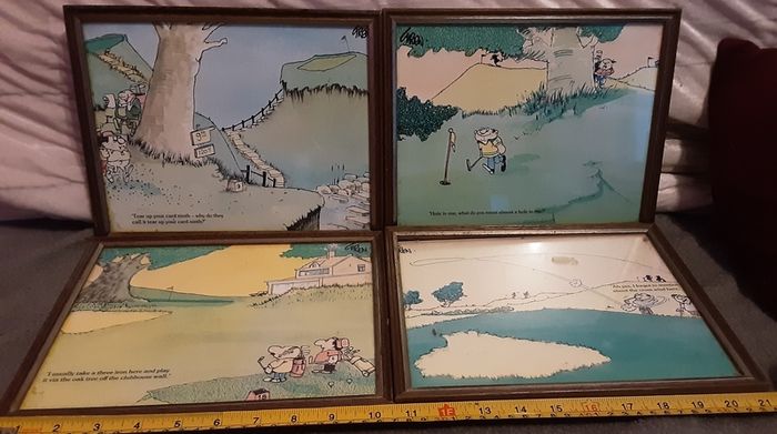 four collectable golfing pictures