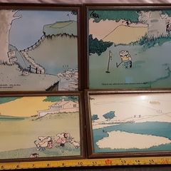 four collectable golfing pictures