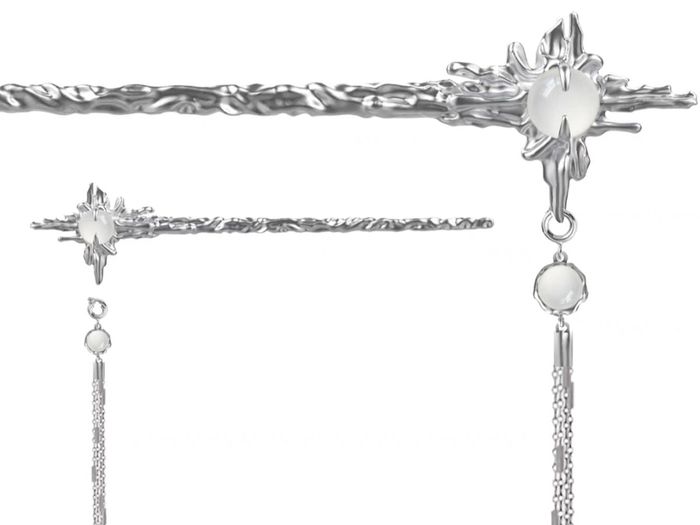 Sumiyaki Stone Hair Pin / Hair Stick