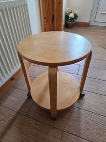 Round Wooden Side Table