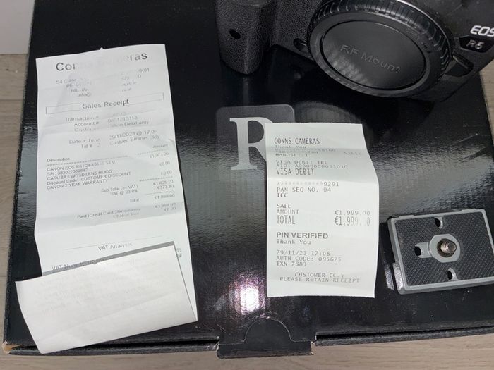 Canon EOS R6 Body, Mint Condition