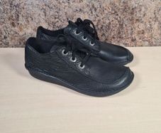 Clarks Artisan Funny Dream Black Leather Shoes Men Women Unisex Size Uk 8 D Eu 42 Brand New