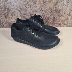 Clarks Artisan Funny Dream Black Leather Shoes Men Women Unisex Size Uk 8 D Eu 42 Brand New