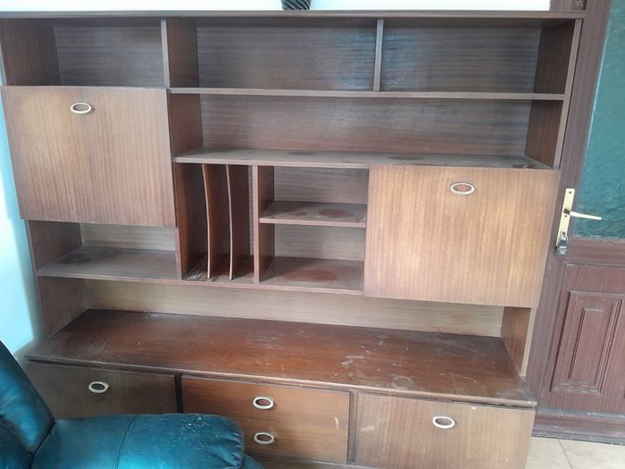 Mahogany tables / chairs / drinks cabinet