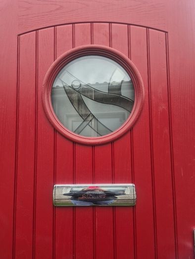 Red Palladio composite Front Door